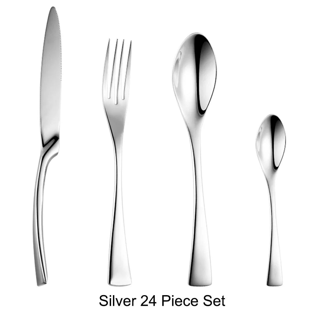 Stainless Steel Black Cutlery Set