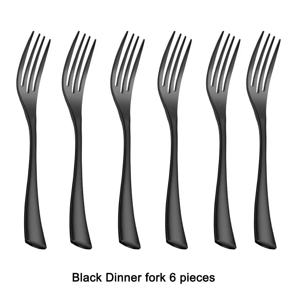 Stainless Steel Black Cutlery Set