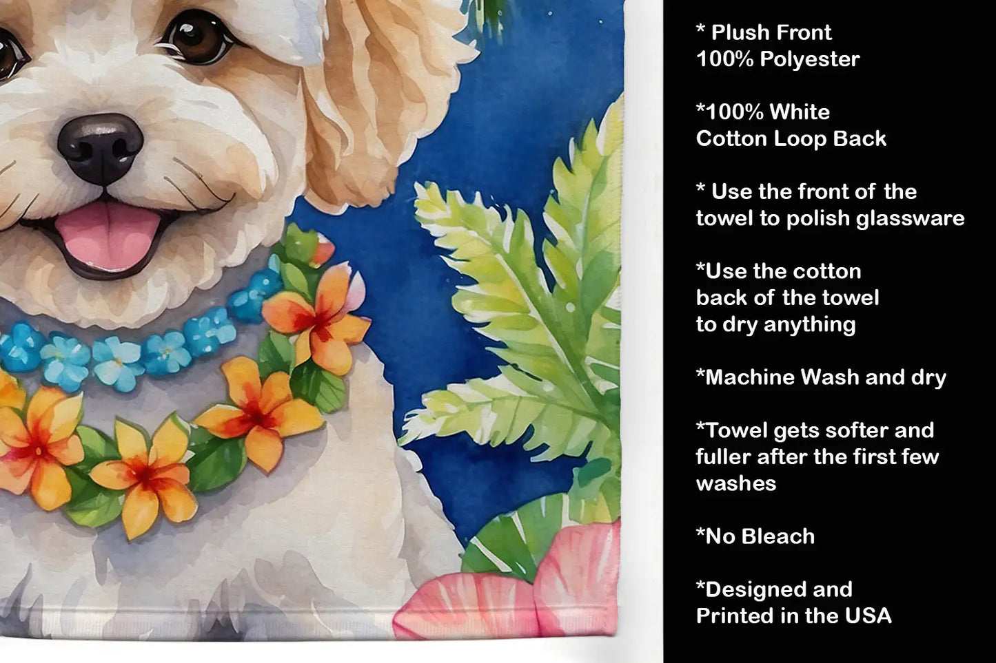 Maltipoo Luau Kitchen Towel