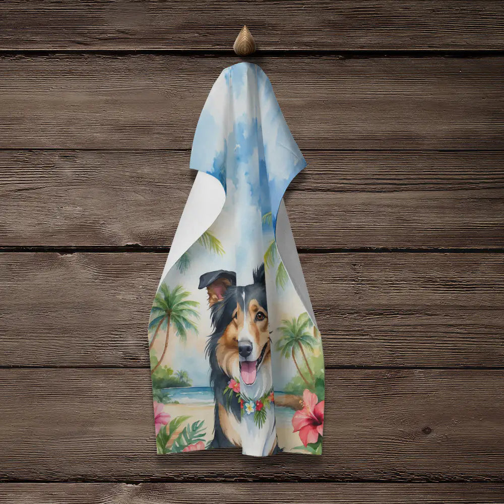 Collie Luau Kitchen Towel