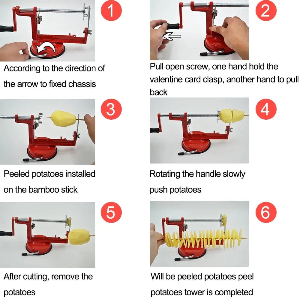 Manual Twisted Potato Apple Slicer