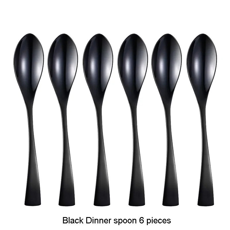 Stainless Steel Black Cutlery Set